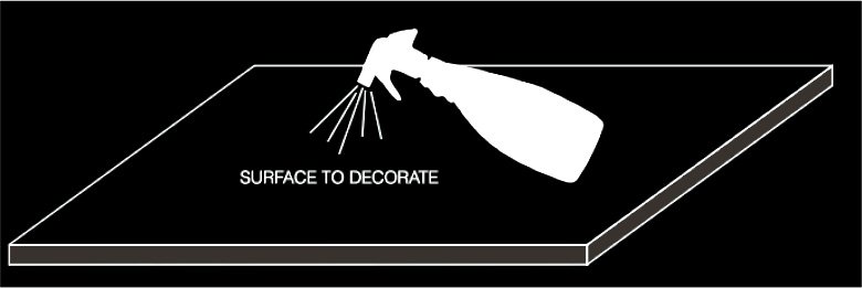 spray the surface of the car first