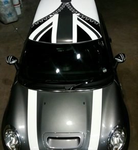 union jack mini declas for the roof and bonnet