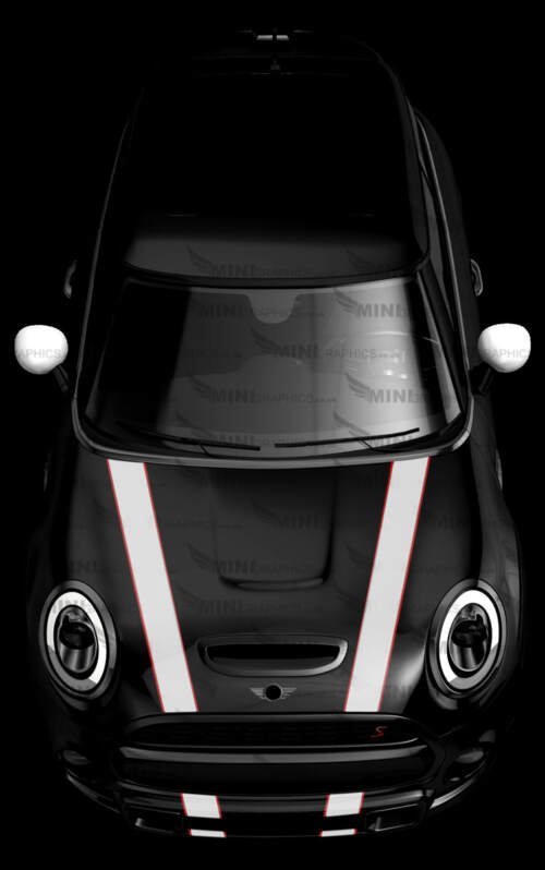 MINI Graphics Bonnet stripes