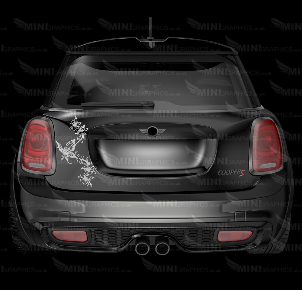 Floral Butterfly boot stripe